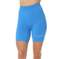 Spodnie do biegania 1/2 damskie Brubeck RUNNING FORCE. Niebieskie legginsy damskie Brubeck, bez wzorów, z elastanu, do biegania. Za 124.99 zł.