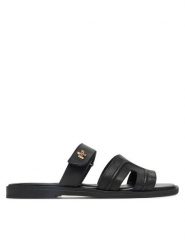 MEXX Klapki MX/012C-EST Czarny. Czarne klapki damskie Mexx, bez wzorów, ze skóry, bez obcasa. Za 199.99 zł.