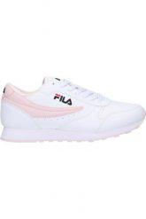 Buty sportowe damskie Fila Orbit. Białe obuwie sportowe damskie Fila, bez wzorów, z materiału, trekkingowe. Za 248.00 zł.