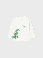 Mayoral Bluzka 2.017 Écru Regular Fit. T-shirty dla chłopców Mayoral, bez wzorów, z bawełny, bez ramiączek. Za 49.99 zł.