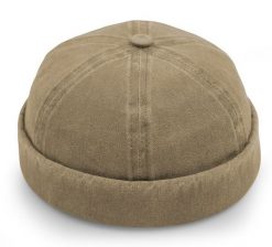 Czapka Dokerka, Beżowa, Brązowa, Wiosenno-Letnia, Jesienna, Hipsterska. Brązowe czapki i kapelusze męskie Pako Jeans, na jesień, bez wzorów, z bawełny. Za 49.00 zł.