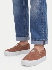 DC Shoes Tenisówki CEO-LEA-ZL-0011 Brązowy. Brązowe trampki i tenisówki damskie DC Shoes, bez wzorów, ze skóry, bez zapięcia. Za 199.99 zł.
