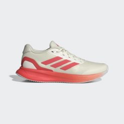 Buty Runfalcon 5 Running. Białe obuwie sportowe damskie Adidas, bez wzorów, do biegania. Za 259.00 zł.
