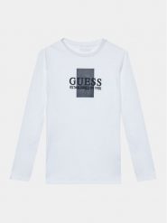 Guess Bluzka L3BI10 I3Z14 Biały Regular Fit. Białe t-shirty dla chłopców Guess, z aplikacjami, z bawełny, bez ramiączek. Za 149.99 zł.