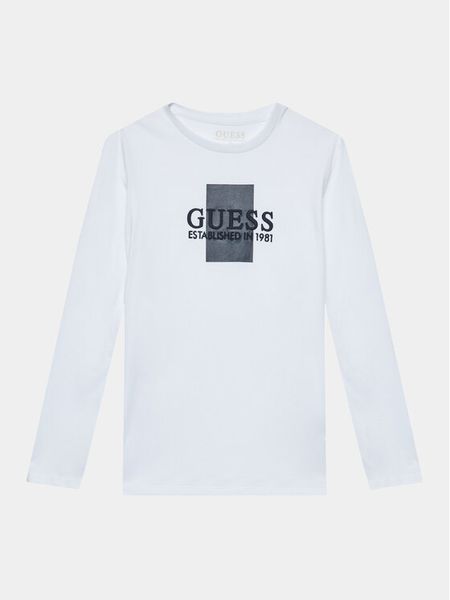Guess Bluzka L3BI10 I3Z14 Biały Regular Fit. Białe t-shirty dla chłopców Guess, z aplikacjami, z bawełny, bez ramiączek. Za 109.99 zł.