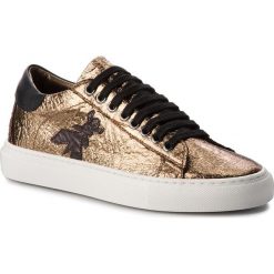 Sneakersy PATRIZIA PEPE - 2V7044/A4N5-Y340 Shiny Dark Gold. Żółte półbuty damskie Patrizia Pepe, bez wzorów, ze skóry, bez obcasa, na płaskiej podeszwie, bez zapięcia. W wyprzedaży za 499.00 zł.