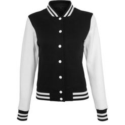 Kurtka Damska Typu Varsity. Białe kurtki damskie BUILD YOUR BRAND, xs, bez wzorów, bez kaptura. Za 174.99 zł.