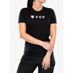 Koszulka szybkoschnąca damska Fox Absolute SS Tech Tee. Czarne koszulki sportowe damskie FOX, bez wzorów, bez kołnierzyka, bez ramiączek. Za 140.99 zł.