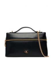 Calvin Klein Torebka Ck Beauty Case On Chain LV04F1134G Czarny. Czarne torebki do ręki damskie Calvin Klein, bez wzorów, ze skóry, wizytowe, bez dodatków. Za 369.99 zł.