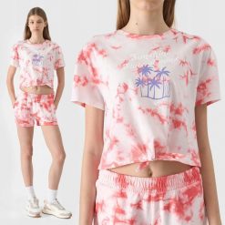 T-SHIRT DZIEWCZĘCY 4F TOP KOSZULKA DZIECIĘCA. T-shirty i topy dla dziewczynek 4f, bez wzorów, z bawełny, bez ramiączek. Za 59.99 zł.