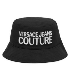 Kapelusz Versace Jeans Couture. Czarne czapki i kapelusze damskie Versace Jeans Couture, bez wzorów, z jeansu. Za 319.99 zł.