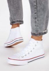 Białe Trampki Aqiafa. Białe trampki i tenisówki damskie Born2be, bez wzorów, z gumy, bez zapięcia. Za 49.99 zł.