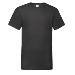 Męska Koszulka Z Dekoltem Valueweight. Czarne koszulki sportowe męskie Fruit of the Loom, m, bez wzorów, bez kołnierzyka, bez ramiączek, trekkingowe. Za 39.99 zł.