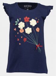 Blue Seven Top 702320 X Granatowy Regular Fit. Niebieskie t-shirty i topy dla dziewczynek Blue Seven, bez wzorów, z bawełny, bez ramiączek. Za 79.99 zł.