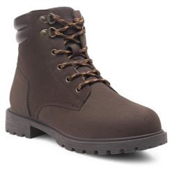 Trzewiki Lanetti. Brązowe botki męskie Lanetti, bez wzorów, bez zapięcia. Za 104.99 zł.