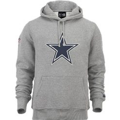 Bluza z kapturem Dallas Cowboys NFL. Szare bluzy męskie New Era, m, bez wzorów, z kapturem. W wyprzedaży za 262.00 zł.