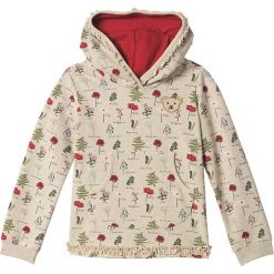 Bluza w kolorze beżowo-czerwonym. Brązowe bluzy dla niemowląt Steiff, z aplikacjami, bez ramiączek, bez kaptura. W wyprzedaży za 58.95 zł.