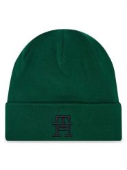 Tommy Hilfiger Czapka New Prep AM0AM11040 Zielony. Zielone rękawiczki męskie Tommy Hilfiger, na zimę, bez wzorów, z bawełny. Za 319.99 zł.