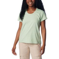 Koszulka damska Columbia Sun Trek Short Sleeve Tee. Zielone t-shirty damskie Columbia, xs, bez wzorów, bez kołnierzyka. Za 89.99 zł.