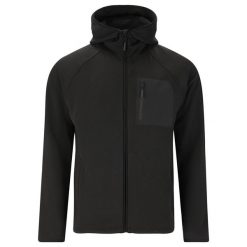 Bluza z kapturem z pełnym zamkiem błyskawicznym Endurance Deerto. Czarne bluzy męskie Endurance, bez wzorów, z kapturem, trekkingowe. Za 297.50 zł.
