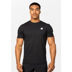 Colton Koszulka - Czarny. Czarne koszulki sportowe męskie GORILLA WEAR, bez wzorów, bez kołnierzyka, bez ramiączek, na fitness i siłownię. Za 234.00 zł.