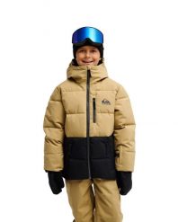 Kurtka śniegowa techniczna dla Chłopcy HIGHLAND 10K Beżowy. Brązowe kurtki i płaszcze dla chłopców Quiksilver, bez wzorów, z materiału, bez kaptura. Za 429.99 zł.