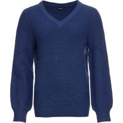 Sweter ażurowy bonprix kobaltowy. Swetry damskie bonprix. Za 44.99 zł.