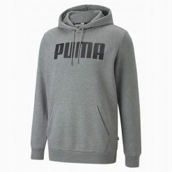Bluza Męska Puma ESS Hoody FL Big. Szare bluzy męskie Puma, m, bez wzorów, z kapturem. Za 171.60 zł.