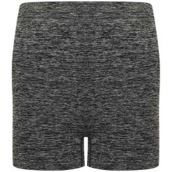 Bezszwowe Spodenki Damskie. Szare szorty sportowe damskie TOMBO, xs, bez wzorów, z elastanu, z podwyższonym stanem, na fitness i siłownię. Za 72.99 zł.