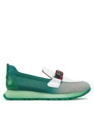 Hispanitas Półbuty BHV253948 Zielony. Zielone półbuty damskie Hispanitas, bez wzorów, ze skóry, bez obcasa, na płaskiej podeszwie, bez zapięcia. Za 319.99 zł.