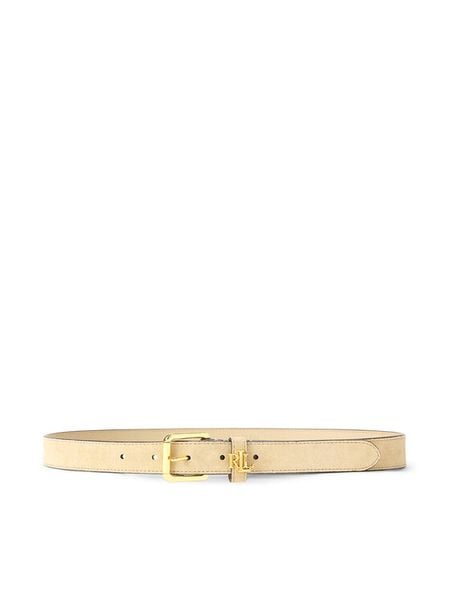 LAUREN RALPH LAUREN Pasek 412978433005 Écru. Białe paski damskie Lauren Ralph Lauren, bez wzorów, ze skóry. Za 284.99 zł.