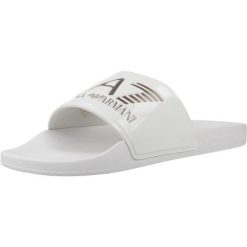 Sandały EA7 SCARPE BEACHWEAR Biały. Białe sandały damskie EA7, bez wzorów, z syntetyku, bez obcasa, bez zapięcia. Za 179.99 zł.
