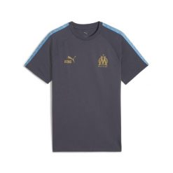 Męska koszulka Olympique Marsylia KING PUMA Galactic Gray Luminous Blue. Niebieskie koszulki sportowe męskie Puma, m, bez wzorów, bez kołnierzyka, bez ramiączek, do piłki nożnej. Za 208.50 zł.