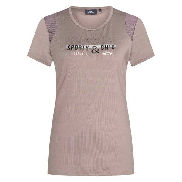 Damska koszulka do jazdy konnej HV Polo Ariel. Brązowe koszule damskie HV POLO, bez wzorów, bez kołnierzyka, bez ramiączek, do jazdy konnej. Za 272.00 zł.