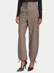 Marella Spodnie materiałowe Mandare 2625136011 Beżowy Regular Fit. Brązowe spodnie materiałowe damskie Marella, bez wzorów, z materiału. Za 584.99 zł.