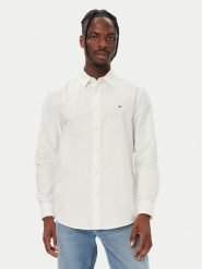 Tommy Jeans Koszula DM0DM23513 Biały Regular Fit. Białe koszule męskie Tommy Jeans, m, bez wzorów, z bawełny, bez kołnierzyka, bez ramiączek. Za 289.99 zł.