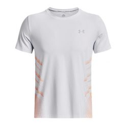 T-shirt do biegania męska Under Armour Iso-Chill Laser Heat. Białe koszulki sportowe męskie Under Armour, m, bez wzorów, sportowe, bez kołnierzyka. W wyprzedaży za 209.35 zł.