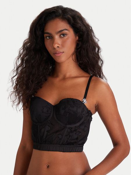 Guess Gorset O5BC06 W4700 Czarny. Czarne body damskie Guess, s, z aplikacjami, z syntetyku. Za 435.00 zł.