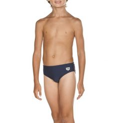 Kąpielówki chłopięce slipy kąpielowe na basen Arena Razzle Dazzle. Białe kąpielówki dla chłopców Arena, bez wzorów. Za 49.99 zł.