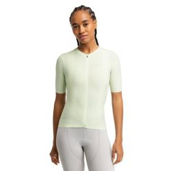 Damska ultralekka koszulka rowerowa Kolarstwo Siroko SRX Éland. Zielone obuwie sportowe damskie SIROKO, bez wzorów, z jersey, rowerowe. Za 276.00 zł.