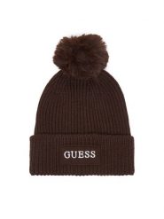 Guess Czapka AW5650 WOL01 Brązowy ciemny. Brązowe rękawiczki damskie Guess, na zimę, z aplikacjami. Za 154.99 zł.
