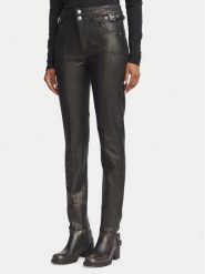 Guess Spodnie materiałowe W6BA32 D2086 Czarny Slim Fit. Czarne spodnie materiałowe damskie Guess, z aplikacjami, z bawełny. Za 614.99 zł.