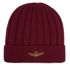 Czapka Aeronautica Militare. Czerwone czapki i kapelusze męskie Aeronautica Militare, na zimę, bez wzorów. Za 179.99 zł.