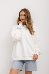 BLUZA BIG SISTER ECRU One size - Flawless. Bluzy damskie Flawless, bez wzorów, z bawełny, bez kaptura. Za 327.00 zł.