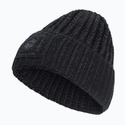 Czapka zimowa Jack Wolfskin Badge Beanie. Czarne czapki i kapelusze męskie Jack Wolfskin, na zimę, bez wzorów, z materiału. Za 119.99 zł.