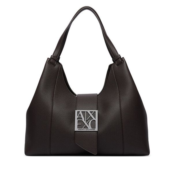 Torebka Armani Exchange. Brązowe torebki do ręki damskie Armani Exchange, bez wzorów, klasyczne, bez dodatków. Za 779.99 zł.