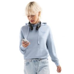 Bluza dresowa z kapturem Lifestyle damska SIROKO Splash-W. Niebieskie obuwie sportowe damskie SIROKO, bez wzorów, z bawełny, na fitness i siłownię. Za 85.00 zł.