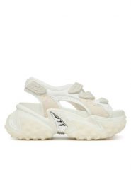 Buffalo Sandały Cerbo Sandal Track 1602365 Biały. Białe sandały damskie Buffalo, bez wzorów, z materiału, bez obcasa, na płaskiej podeszwie, bez zapięcia. Za 429.99 zł.