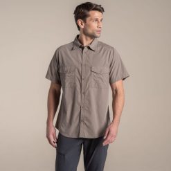 Koszula Craghoppers Kiwi II. Brązowe koszule męskie Craghoppers, m, bez wzorów, casualowe, bez kołnierzyka, bez ramiączek. Za 210.05 zł.