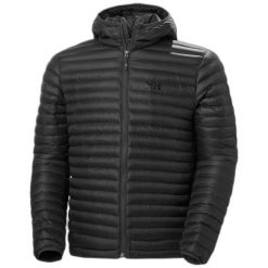 Kurtka z kapturem Helly Hansen Sirdal Insulator. Czarne kurtki męskie Helly Hansen, bez wzorów, z puchu, sportowe, z kapturem. Za 675.50 zł.